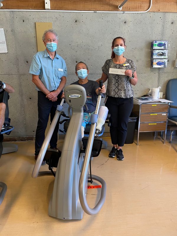 New Nustep Recumbent Cross Trainer for the rehab unit at Holy Family